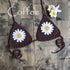 Handmade Crochet Flower Micro Bikini - Tops/ Bottoms